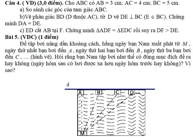 Đề thi giữa kì 2 Toán 7 Cánh Diều