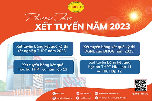 HUFLIT xét học bạ 2023