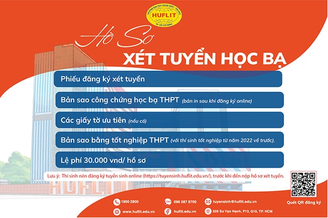 HUFLIT xét học bạ 2023