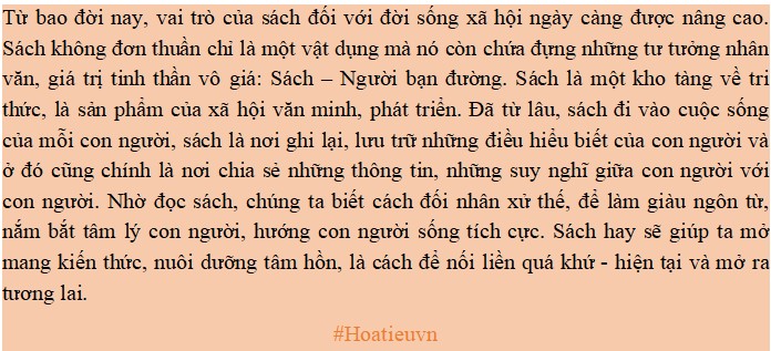Viết đoạn vắn ngắn chủ đề Sách – người bạn đường