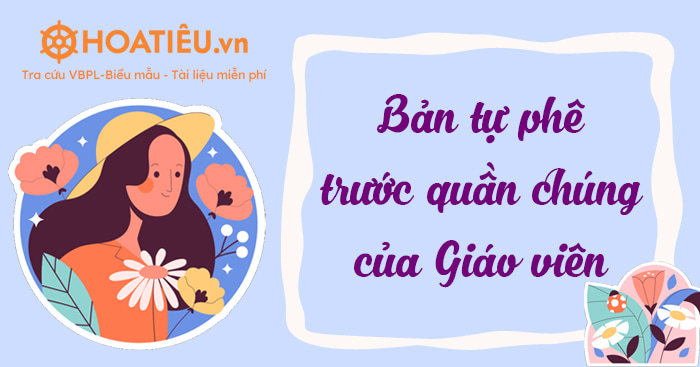 Bản tự kiểm điểm phê bình của Giáo viên mới, hay