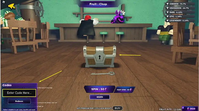 Cách nhập code Chiến trường trái cây