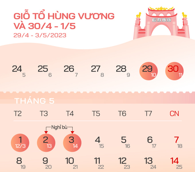 Mùng 10/3 được nghỉ mấy ngày?