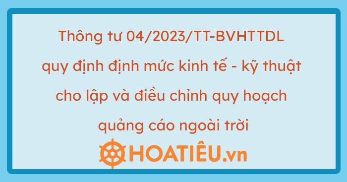 Nội dung Thông tư 04/2023/TT-BVHTTDL