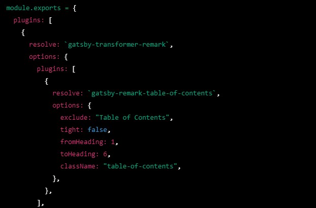 Cách thêm table of content cho Gatsbyjs