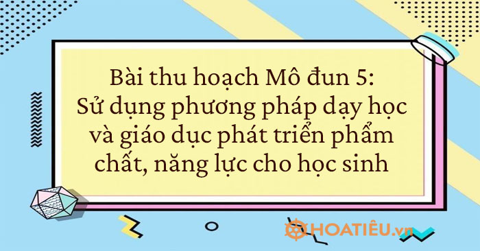 Module 5 sử dụng phương pháp dạy học và giáo dục phát triển phẩm chất, năng lực học sinh