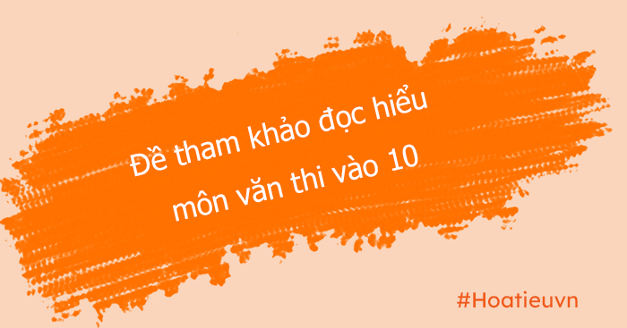Đề tham khảo đọc hiểu môn Văn thi vào 10