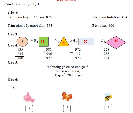 Đề thi học kì 2 môn Toán lớp 2 sách Kết nối