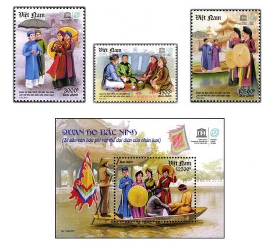 Các con tem bưu chính việt nam về di sản văn hóa phi vật thể