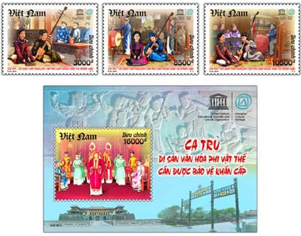 Di sản văn hóa phi vật thể của thế giới đã được giới thiệu trên tem bưu chính Việt Nam