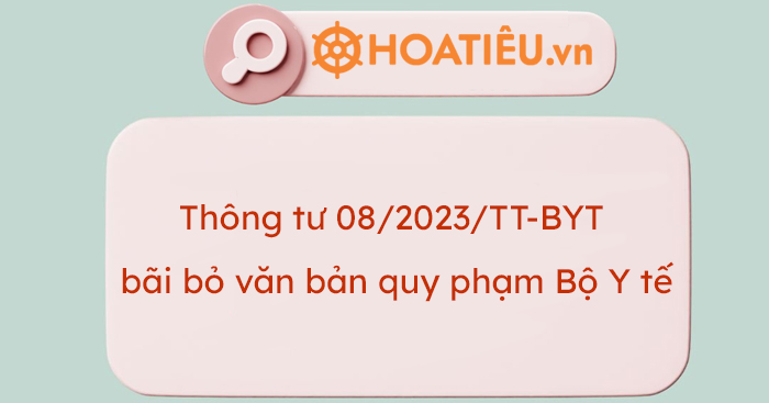 Thông tư 08/2023/TT-BYT