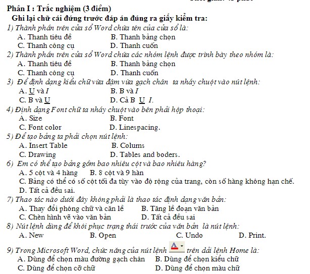 Đề thi học kì 2 lớp 6 sách Chân trời sáng tạo