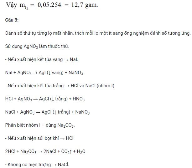 Đáp án đề kiểm tra học kì 2 môn Hóa học lớp 10 KNTT