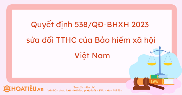 Quyết định 538/QĐ-BHXH 2023