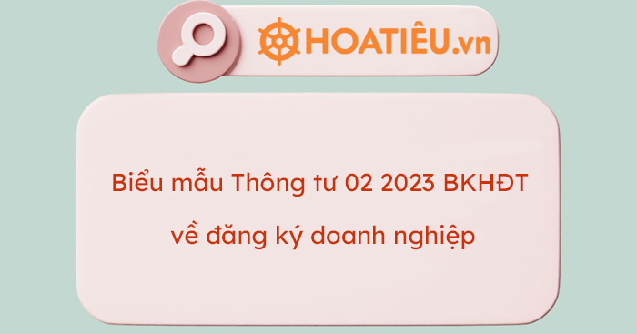 Danh mục các mẫu văn bản sử dụng trong đăng ký hộ kinh doanh