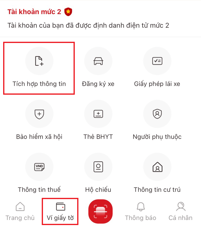 Cách tích hợp thông tin người phụ thuộc vào VneID