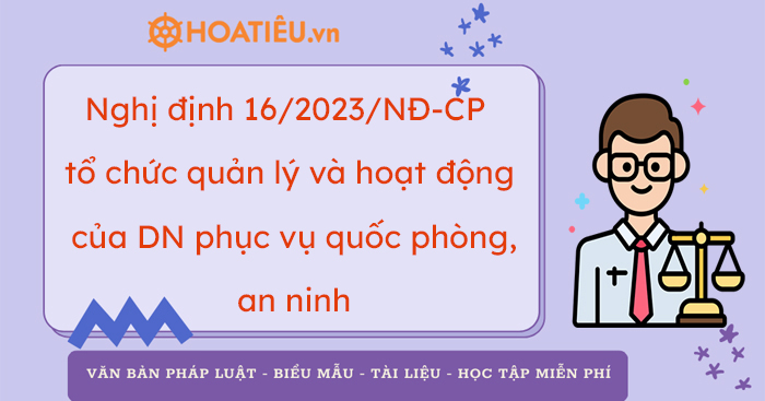 Nội dung Nghị định 16 2023