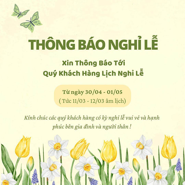 Lời chúc 30/4 và 1/5 cho khách hàng 2025