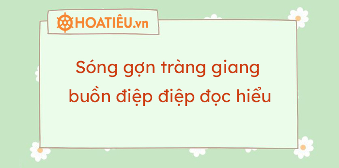  Đề đọc hiểu bài Tràng giang 