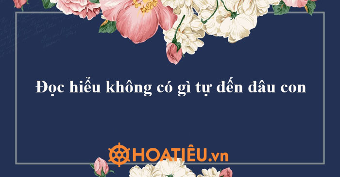 Đọc hiểu không có gì tự đến đâu con