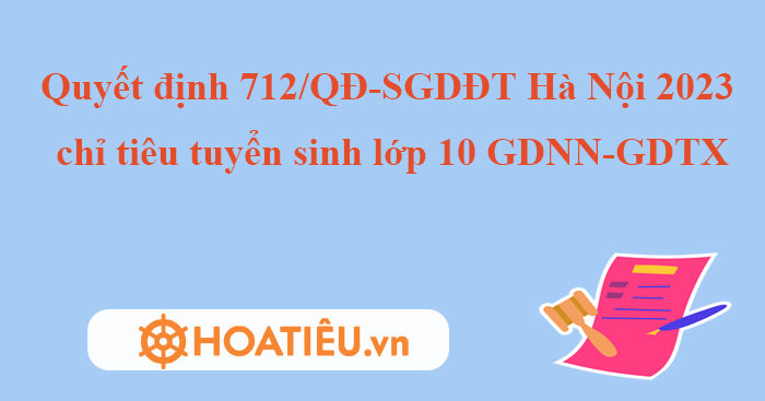 Quyết định 712/QĐ-SGDĐT 2023