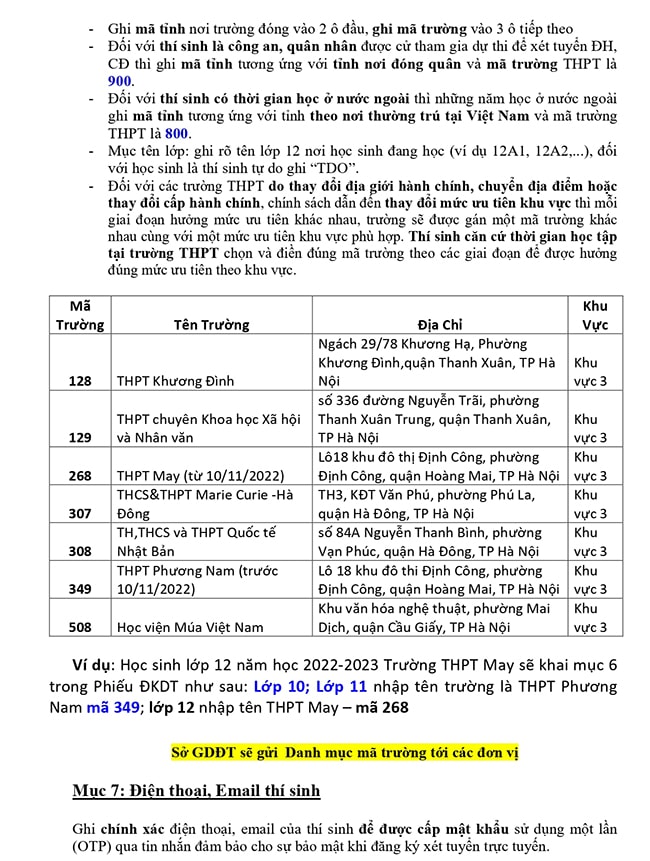 Hướng dẫn điền phiếu đăng ký dự thi tốt nghiệp online