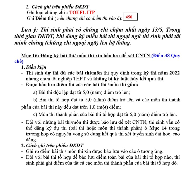 Hướng dẫn điền phiếu đăng ký dự thi tốt nghiệp online