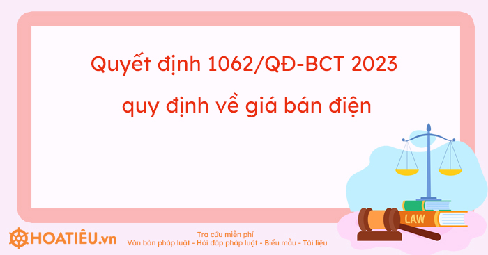 Quyết định số 1062/QĐ-BCT 2023
