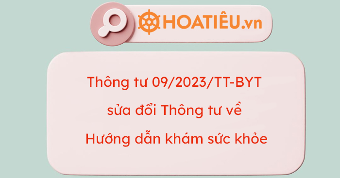 Nội dung Thông tư 09/2023/TT-BYT