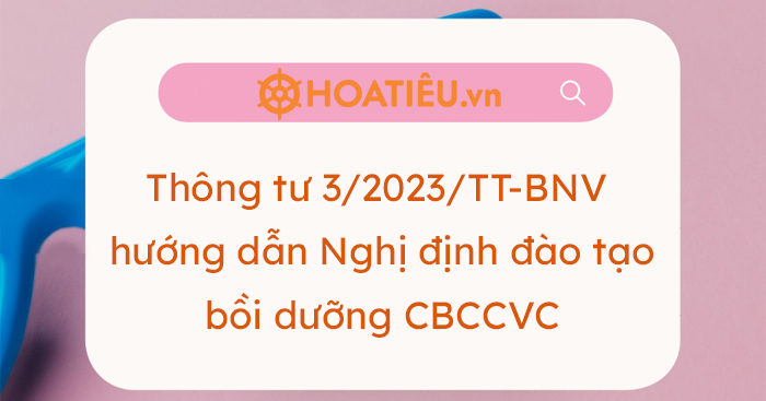 Thông tư 3/2023/TT-BNV