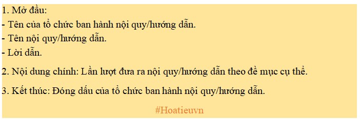 Dàn ý bản nội quy nơi công cộng góp phần xây dựng môi trường sống lành mạnh, có văn hóa