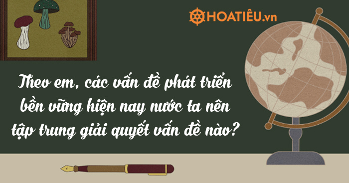 Theo em, các vấn đề phát triển bền vững hiện nay nước ta nên tập trung giải quyết vấn đề nào?