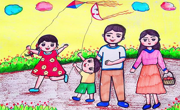 Tranh đề tài gia đình