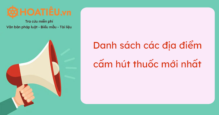 Các địa điểm cấm hút thuốc