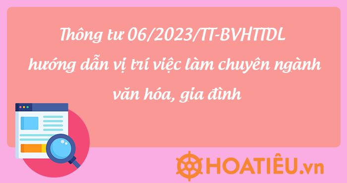 Thông tư 06 2023 BVHTTDL