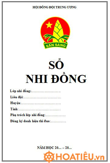 Mẫu sổ sao nhi đồng