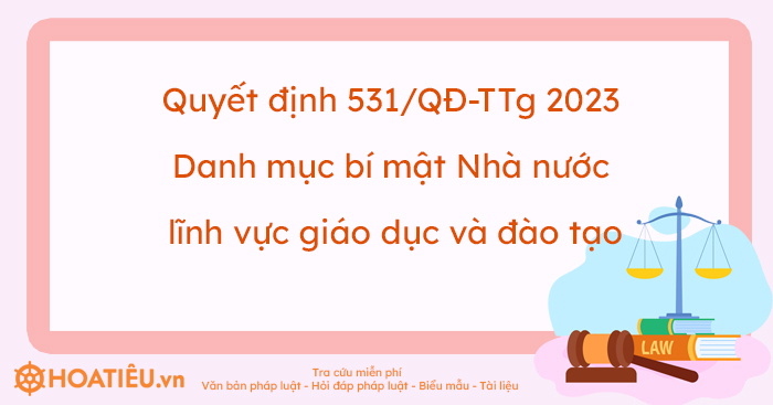 Quyết định số 531/QĐ-TTg 2023