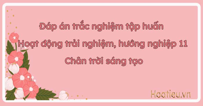 Đáp án trắc nghiệm tập huấn môn Hoạt động trải nghiệm lớp 11 Chân trời sáng tạo