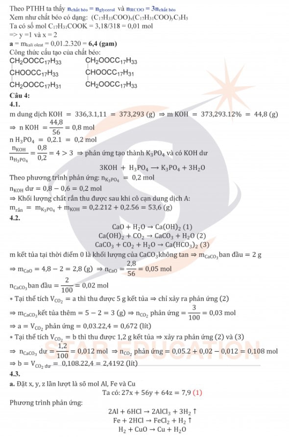 Đề thi chuyên Hóa vào lớp 10 TP HCM 2022