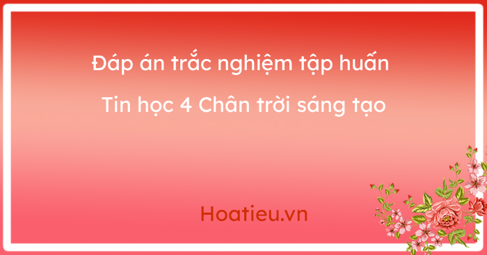 Đáp án tập huấn môn Tin học lớp 4 Chân trời sáng tạo