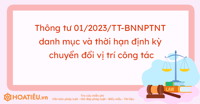Thông tư số 01/2023/TT-BNNPTNT