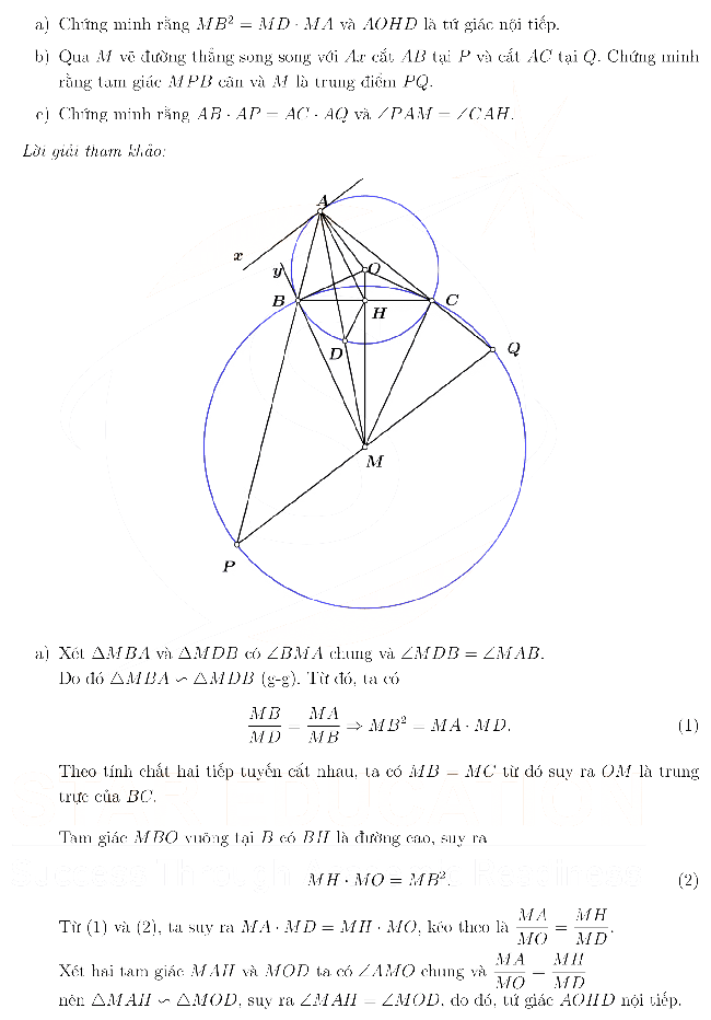 Đáp án đề thi phổ thông năng khiếu môn Toán không chuyên 2023