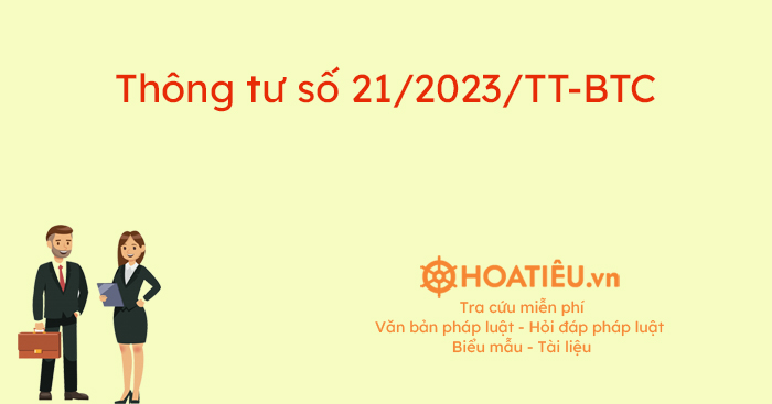 Thông tư số 21 2023 BTC