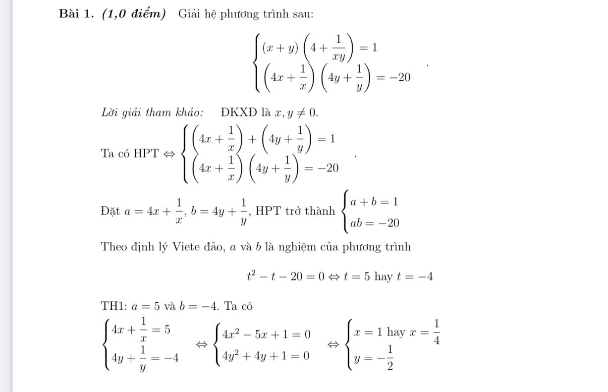 Đáp án đề thi ptnk 2023 môn Toán chuyên