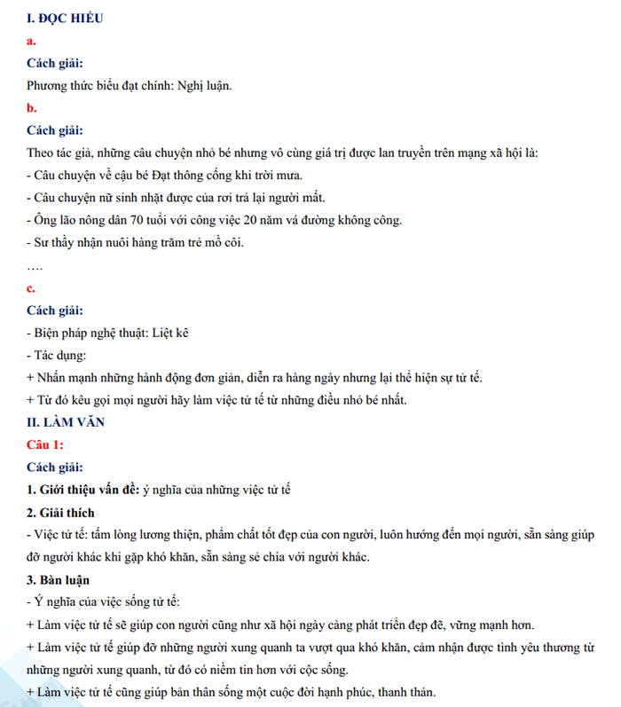 Đáp án đề Văn vào 10 Bạc Liêu 2023