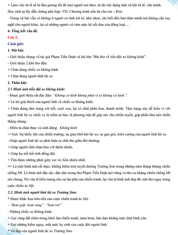 Đáp án đề Văn vào 10 Bạc Liêu 2023