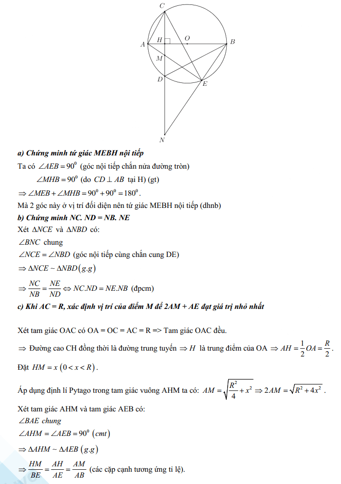 Đáp án đề thi tuyển sinh lớp 10 môn Toán 2023 Bạc Liêu