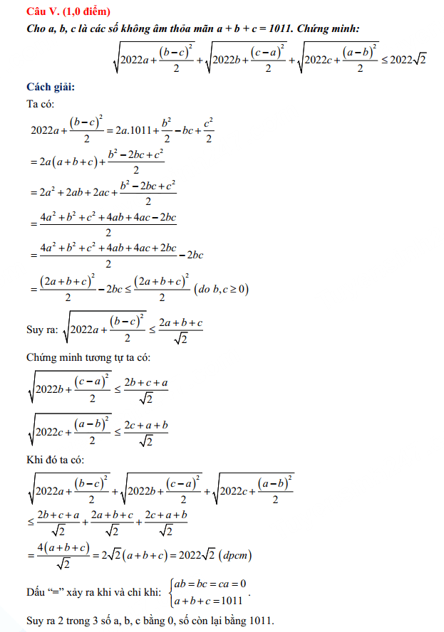 Đáp án đề thi vào 10 môn Toán chuyên Biên Hòa Hà Nam 2023
