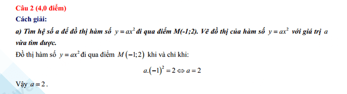 Đáp án đề thi tuyển sinh lớp 10 môn Toán 2023 Bạc Liêu