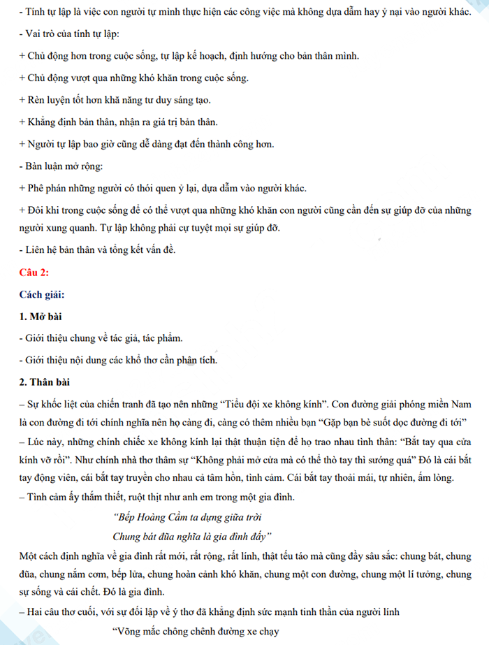Đáp án đề thi tuyển sinh lớp 10 môn Văn 2023 Ninh Bình